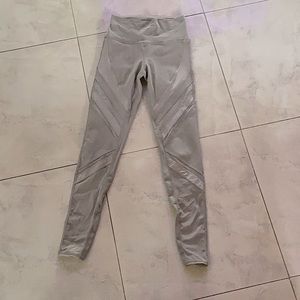 Alo Womens S Beige High Waisted Epic Leggings Mesh